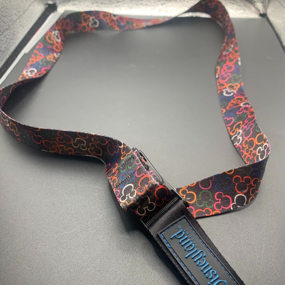 Disneyland Resort Colorful Mickey Ears Trading Pin 23" Lanyard